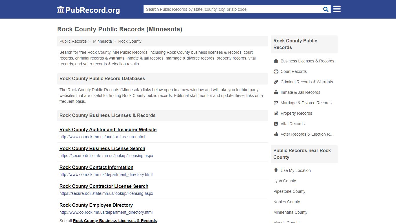 Free Rock County Public Records (Minnesota Public Records)